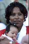 Amsterdam 13 mei 2000
Heropening Olympisch Stadion door Prins Willem Alexander
Nelli Cooman met baby
