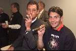 Eindhoven 6 mei 2001
PSV-Heerenveen 3-0
PSV landskampioen.
Jan Heintze en Ernie Brandts met sigaar