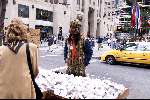 New York 19 november 2000
Winkels op de fifth Avenue
straatverkoper  straatventer