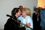 Amstelveen 28 mei 2002
Opening expositie Rita Kok.
Wim Kok en Rita Kok met zus