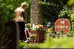 Heemstede 25 mei 2003
moeder bart de graaff bij graf bart op de dag dat hij 1 jaar dood is