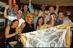 Schiphol 5 mei 2003
vertrek bobo in the bush 
Christine v d Horst, peggy jane de schepper,