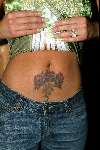 Amsterdam 22 mei 2003
FHM party op boot
Fajah lourens met tatoeage