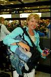 Schiphol 5 mei 2003
vertrek bobo in the bush 
Inge Iepenburg,