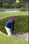 Schotland 10 mei 2003
Skibo Castle
The Carnegie Golfcourse
Louis v Gaal in een bunker