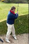Schotland 10 mei 2003
Skibo Castle
The Carnegie Golfcourse
Louis v Gaal slaat vanuit de bunker