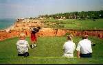 Marco v Basten op golfresort Vale de Lobo in de Algarve in Portugal op de beroemde par 3
Ronald koeman  1992