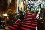 Schotland 10 mei 2003
Skibo Castle, op dit kasteen zijn o.a. Madonna en Paul Mc Cartney getrouwd
Met man in kilt  Hal