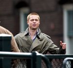 Amsterdam 5 mei 2004
Brad Pitt  bij opnames ocean 12.