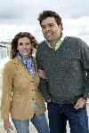 Bloemendaal 12 mei 2004
Feestje van Leco  Zadelhoff in strandtent vroeger.
Danielle Overgaag met Reinout Oerlemans