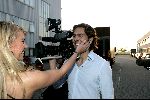 Amsterdam 28 mei 2004
Ellemieke Vermolen met vriend Ferenc Boltini op scooter