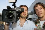 Amsterdam 28 mei 2004
Show Rodrigo Otazu in hangar op schiphol Oost.
Ferenc Boltini met camera