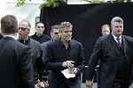 Amsterdam 19 mei 2004
Brad Pitt George Clooney en Matt Damon opnames voor de film ocean's 12