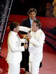 Amsterdam 26 mei 2004
Rene Froger in de Arena.    Rene Froger  met Gordon en Gerard Joling