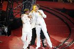 Amsterdam 26 mei 2004
Rene Froger in de Arena.  Gordon en Gerard Joling
