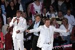 Amsterdam 26 mei 2004
Rene Froger in de Arena.    Rene Froger  met Gordon en Gerard Joling