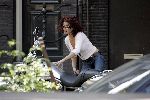 Amsterdam 29 mei 2004
Katja Schuurman op nieuwe Harley Davidson moter.