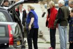 Muiden 2 mei 2004
Koningin Beatrix voor het eerst dit jaar weer varen met de Groene Draeck. Koningin met haar hondje