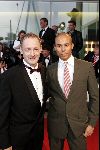 Rotterdam  10 mei 2004
Uitreiking Musical Awards in nieuw Luxor.
Laus Steenbeeke met vriend.
