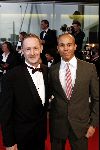 Rotterdam  10 mei 2004
Uitreiking Musical Awards in nieuw Luxor.
Laus Steenbeeke met vriend.