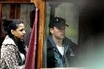 Amsterdam 2 mei 2004
Matt Damon met vriendin op rondvaart boot.