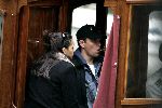 Amsterdam 2 mei 2004
Matt Damon met vriendin op rondvaart boot.