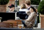 Amsterdam 3 mei 2004
Matt Damon met vriendin Luciana en George Clooney op terras bij het Amstel Hotel.