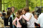 Amsterdam 20 mei 2004
Opnames Ocean's 12 op begraafplaats Westgaarde in  Amsterdam met Brad Pitt en Catharina Zeta Jones.
  Prinses Annette  Anita en Aimee Prins Floris en Prins Bernhard jr Prins Pieter Christiaan