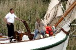 Muiden 9 mei 2004
Prins Constantijn met Prinses Laurentien en Prins Claus en prinses Eloise