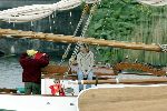 Muiden 9 mei 2004
Prins Constantijn met Prinses Laurentien en Prins Claus en prinses Eloise