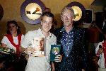 Amsterdam 17 mei 2004
Presentatie boek Rafael v d Vaart 
rafael v d Vaart en   Freek de Jonge