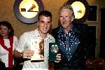 Amsterdam 17 mei 2004
Presentatie boek Rafael v d Vaart 
rafael v d Vaart en   Freek de Jonge