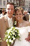 Gouda 28 mei 2004
Rob Geus en Miranda trouwen  in stadhuis Gouda