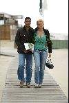 Bloemendaal 12 mei 2004
Feestje van Leco  Zadelhoff in strandtent vroeger.
Ruud Gullit en Estelle Gullit
