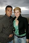 Bloemendaal 12 mei 2004
Feestje van Leco  Zadelhoff in strandtent vroeger.
Ruud Gullit en Estelle Gullit