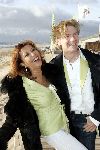 Bloemendaal 12 mei 2004
Feestje van Leco  Zadelhoff in strandtent vroeger.
Sandra Reemer met Addy v d Krommenacker