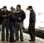 Haarlem 14 mei 2004
Opnames Ocean\'s 12 op station Haarlem met Brad Pitt en George Clooney. Casey Affleck en Scott Caan