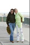 Bloemendaal 12 mei 2004
Feestje van Leco  Zadelhoff in strandtent vroeger.
Suze Mens met Suze Mens