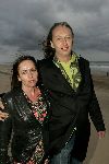 Bloemendaal 12 mei 2004
Feestje van Leco  Zadelhoff in strandtent vroeger.
Angela Groothuizen met vriend