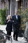 Amsterdam 11 mei 2005
Frans Molenaar feestje 65 jaar bij Le garage.
Jeroen Krabbe met vrouw Herma Krabbe