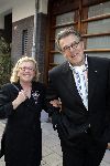 Amsterdam 11 mei 2005
Frans Molenaar feestje 65 jaar bij Le garage.
Jeroen Krabbe met vrouw Herma Krabbe