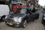 Amsterdam 11 mei 2005
Frans Molenaar feestje 65 jaar bij Le garage.
Joop Braakhekke met mini cooper