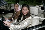 Vierhouten 29 mei 2005
Rally met cabrio's vanwege 10 jarig bestaan Beau Monde.
Josefine v Asdonk in  VW kever cabrio en Tanja Jess met hoofddoek