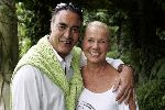 Laren 29 mei 2005
Loeki Knol bij singer in Laren met vriend Ron v d Meij