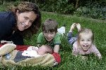 Amsterdam 1 mei 2005
Paulien Huizinga met Michiel Mol en hun kinderen Paul Myrthe en Pieter.
