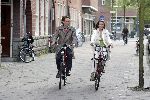 Amsterdam 11 mei 2005
Frans Molenaar feestje 65 jaar bij Le garage.
Prins Bernhard jr en Prinses Annette op fiets