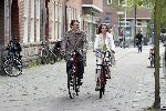 Amsterdam 11 mei 2005
Frans Molenaar feestje 65 jaar bij Le garage.
Prins Bernhard jr en Prinses Annette op fiets
