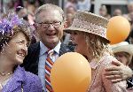 Scheveningen 30 april 2005
Koningin Beatrix viert 25 jarig jubileum.
Maxima Margriet en Pieter v Vollenhoven