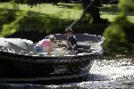 Amsterdam 14 mei 2005
Reinout Oerlemans en Danielle Overgaag varen met sloep.
Fiene en Thijmen zijn ook mee.