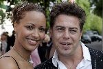 Hilversum 22 mei 2005
Coiffure awards bij studio 21 .
Sonja Silva met man met piercing